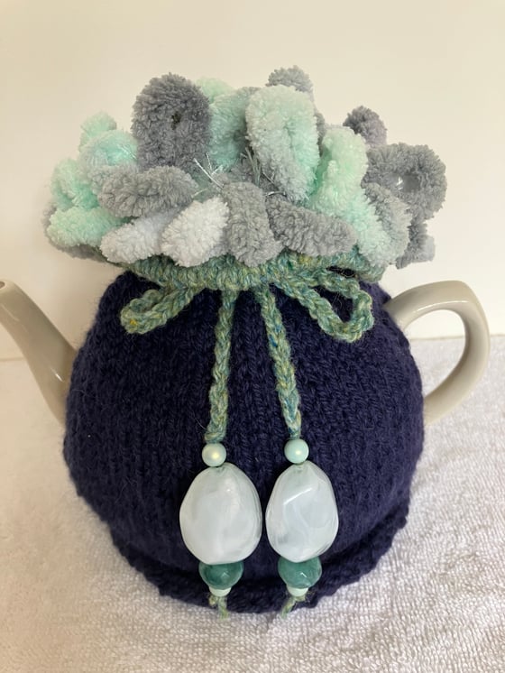 Image of medium NAVY Go On! tea cosie