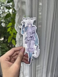 Glitter elf knight sticker