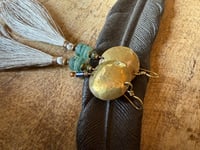 Image 6 of Shangri-La * Linen Tassel earrings/ n8