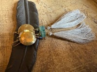 Image 1 of Shangri-La * Linen Tassel earrings/ n8
