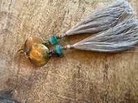 Image 8 of Shangri-La * Linen Tassel earrings/ n8