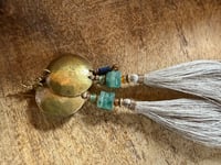 Image 11 of Shangri-La * Linen Tassel earrings/ n8