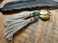 Image 12 of Shangri-La * Linen Tassel earrings/ n8
