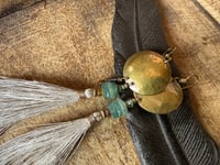 Image 16 of Shangri-La * Linen Tassel earrings/ n8