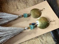 Image 20 of Shangri-La * Linen Tassel earrings/ n8