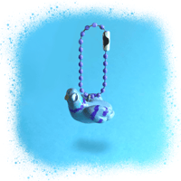 Image 1 of Mini Pigeon Clay Keychain Handmade Charm 
