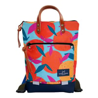 Image 1 of  MOCHILA BOOK HOLDER MINI IMPERMEABLE DZ GRAPHIC EDITION (print  naranjas)
