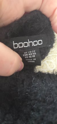 Image 8 of   Boohoo Plus Black Cable Knit Jumper – UK 20–22