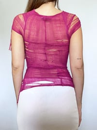 Image 2 of Lace Pink Distressed Top 