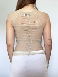 Image 2 of Lace Beige Distressed top