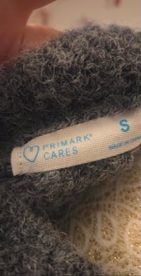 Image 6 of Primark Grey & Cream Fluffy Striped Jumper – Size 8