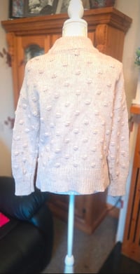 Image 5 of   Pieces Blush Pink Bobble Knit Roll Neck Jumper – Size 6