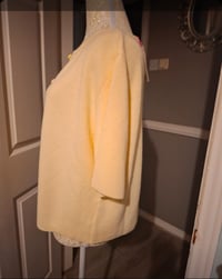 Image 4 of Savida Lemon Yellow Button Knit Cardigan – Size M / UK 12