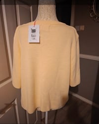 Image 5 of Savida Lemon Yellow Button Knit Cardigan – Size M / UK 12