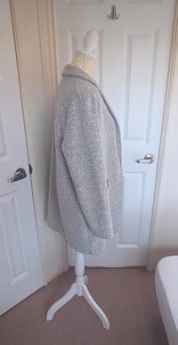 Image 4 of Dunnes Grey Marl Longline Cardigan Jacket – Size 10