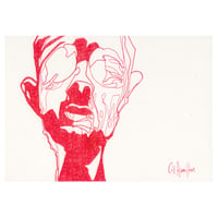 Image 1 of Listen- Sketchbook Drawing in Ink on Paper 