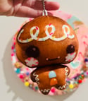 Frosted Gingerbread boy plush- keychain