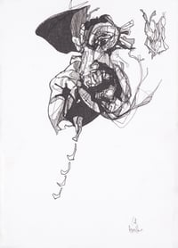 Image 2 of Wrapped In Plastic - Pete Martell, Twin Peaks  - Sketchbook Drawing in Ink on Paper 