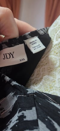 Image 8 of JDY Black & Grey Animal Print Shimmer Dress – Size XXL/Size UK16