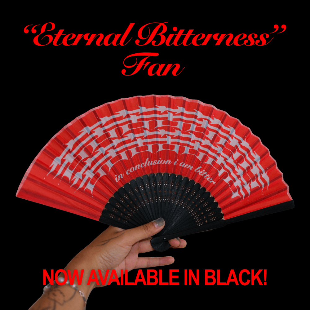 Image of Black "Eternal Bitterness" Fan [+ Sticker!]