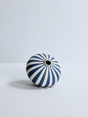 Image of Midi Blue & White Humbug Vase No 2