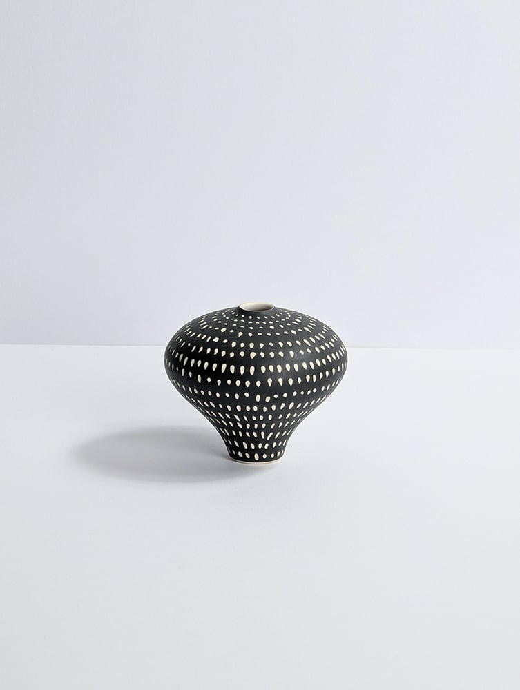 Image of Mini Black & White Sgraffito Vessel