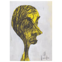 Image 1 of Cuckoo- Sketchbook Drawing in Charcoal and Acrylic Paint on Paper  