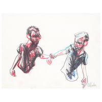 Image 1 of  Untitled Sketchbook Drawing Two - Charcoal and Soft Pastels on Paper 