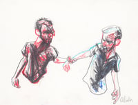 Image 2 of  Untitled Sketchbook Drawing Two - Charcoal and Soft Pastels on Paper 