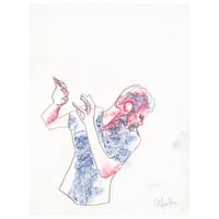 Image 1 of Untitled Sketchbook Drawing Three - Charcoal and Soft Pastels on Paper 