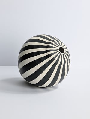 Image of Black & White Wibbly Humbug Vase