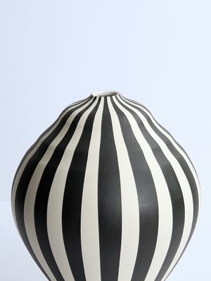 Image of Black & White Wibbly Humbug Vase