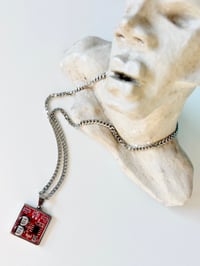 Image 4 of Finch│Square Microchip Circuit Board Pendant Necklace – Tech Jewelry
