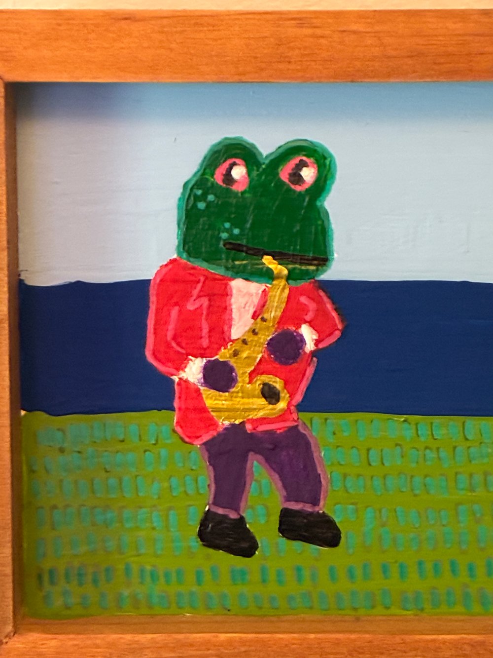 Frog Waiter Painting