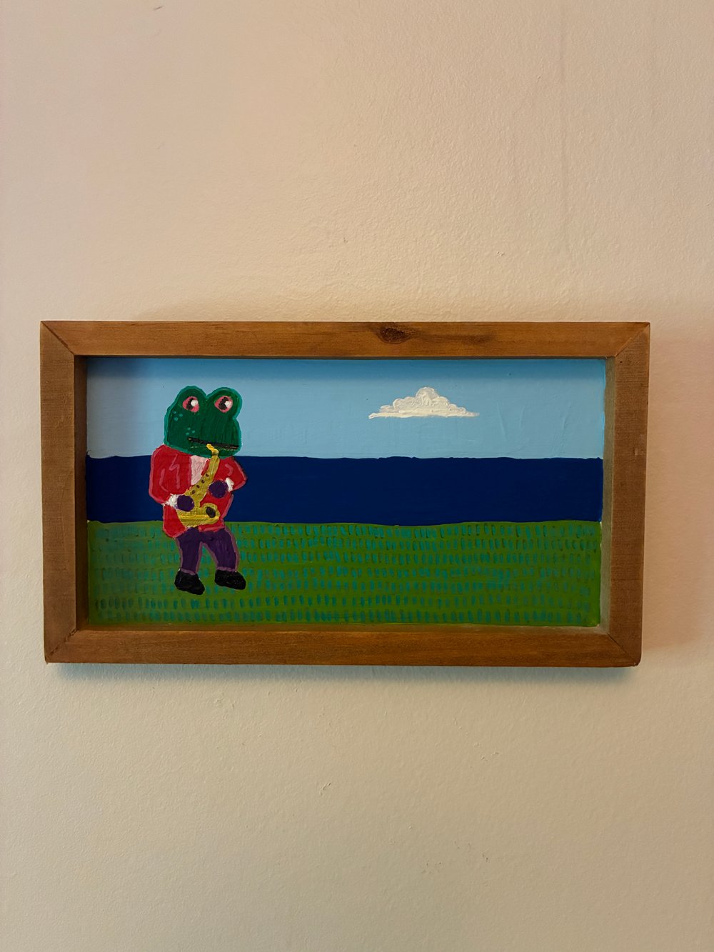 Frog Waiter Painting