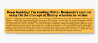 Image 2 of On the Concept of History Bumper Sticker