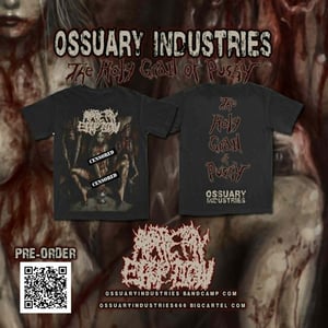 Image of ARTERY ERUPTION - THE HOLY GRAIL OF PUSSY  ALBUM COVER SHIRT (Pre Order)