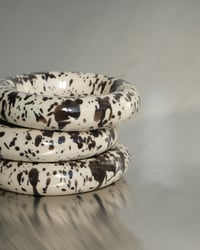 Image 1 of Chunky Plate Brown Ink Splatter