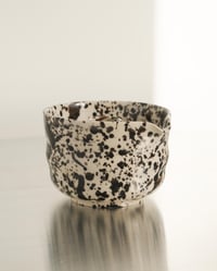 Image 3 of Matcha Pour Bowl in Brown Ink Splatter