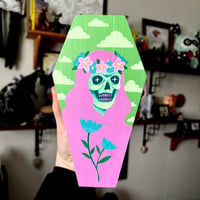 skeletal flower girl 1 - original painting