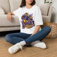 Image 2 of Purple and Gold tiger mascot tee