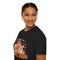 Image 2 of Dog Mom Illustration T-Shirt | Cute Woman with Corgi & Pup Graphic