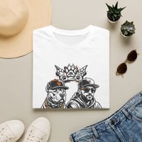 Image 2 of Dog Dad Graphic T-Shirt | Man with Dog, Paw Crown, Loyalty Typography