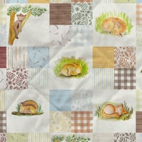 Image 1 of Woodland Nursery Cheater Quilt Top