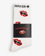 White and red socks 