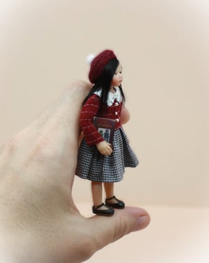Image of OOAK 1:12 Dollhouse Miniature Artisan Realistic Little Girl Doll 