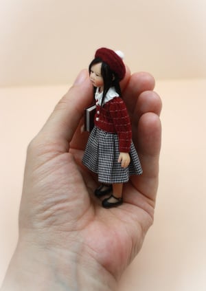 Image of OOAK 1:12 Dollhouse Miniature Artisan Realistic Little Girl Doll 