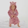 Dusky Pink and Blue Plush Robe