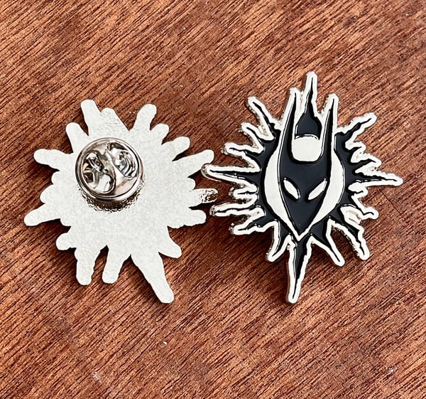 Image of Black rabbit enamel pin 