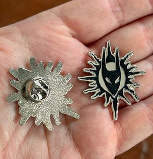 Image of Black rabbit enamel pin 